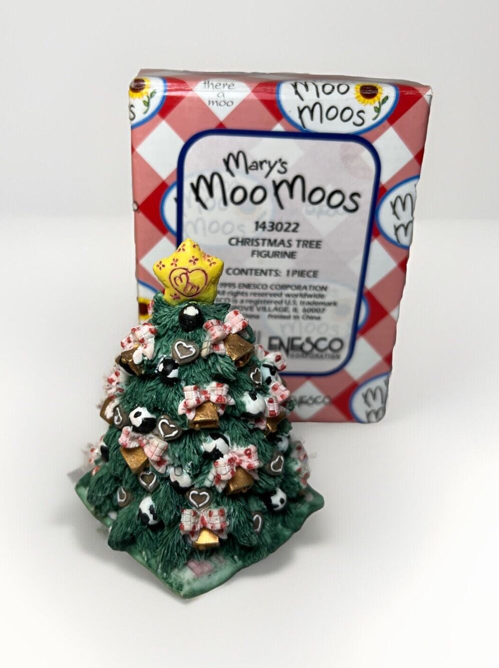 Enesco 1995 Mary’s Moo Moos Christmas Tree Figurine 143022 with Box